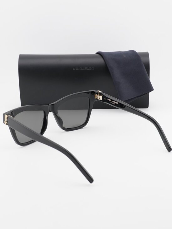 Saint Laurent SLM106 005 Square Sunglasses - Black / Grey main image 6